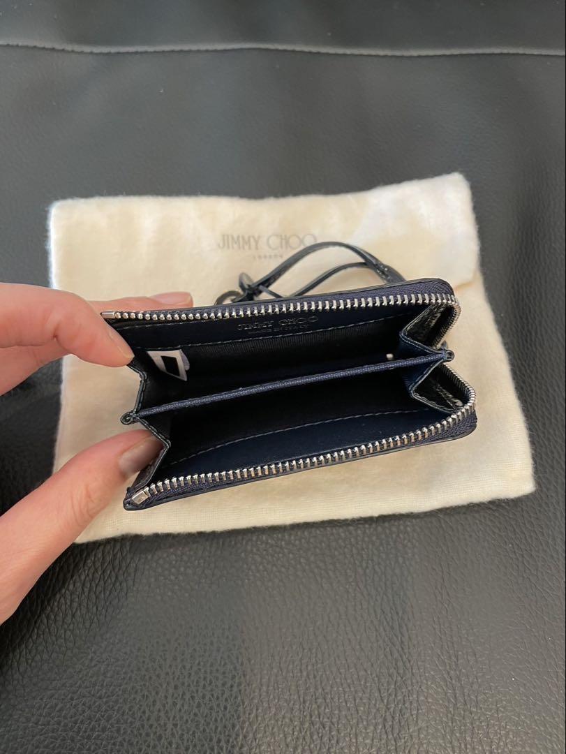 未使用　JIMMY CHOO. ジミーチュウ　スタッズ　財布　小銭入れ　ネイビー