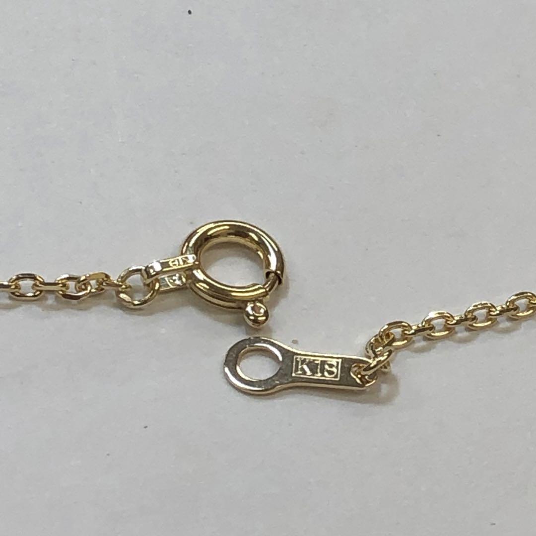 K18 1.3mm幅 カットアズキネックレス　50センチ 18金イエローゴールド