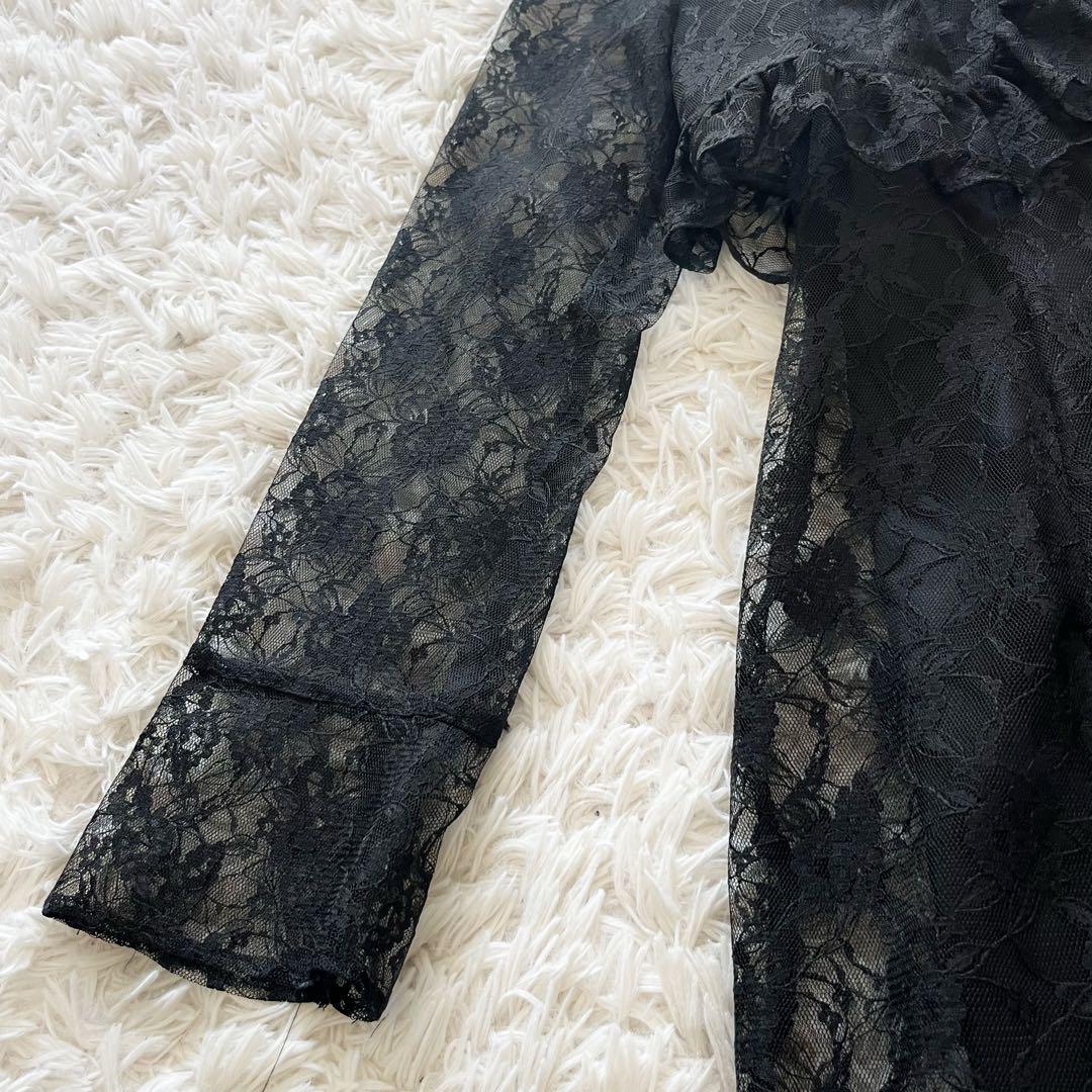 スコットクラブ 黒 フレアワンピース 総レース ボレロ付き アンサンブル ロング