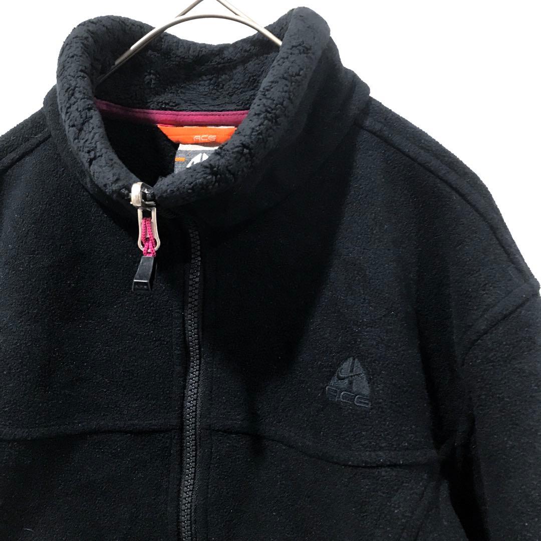 ギフト NIKE ACG ナイキ フルジップ フリースジャケット 黒 Mサイズ