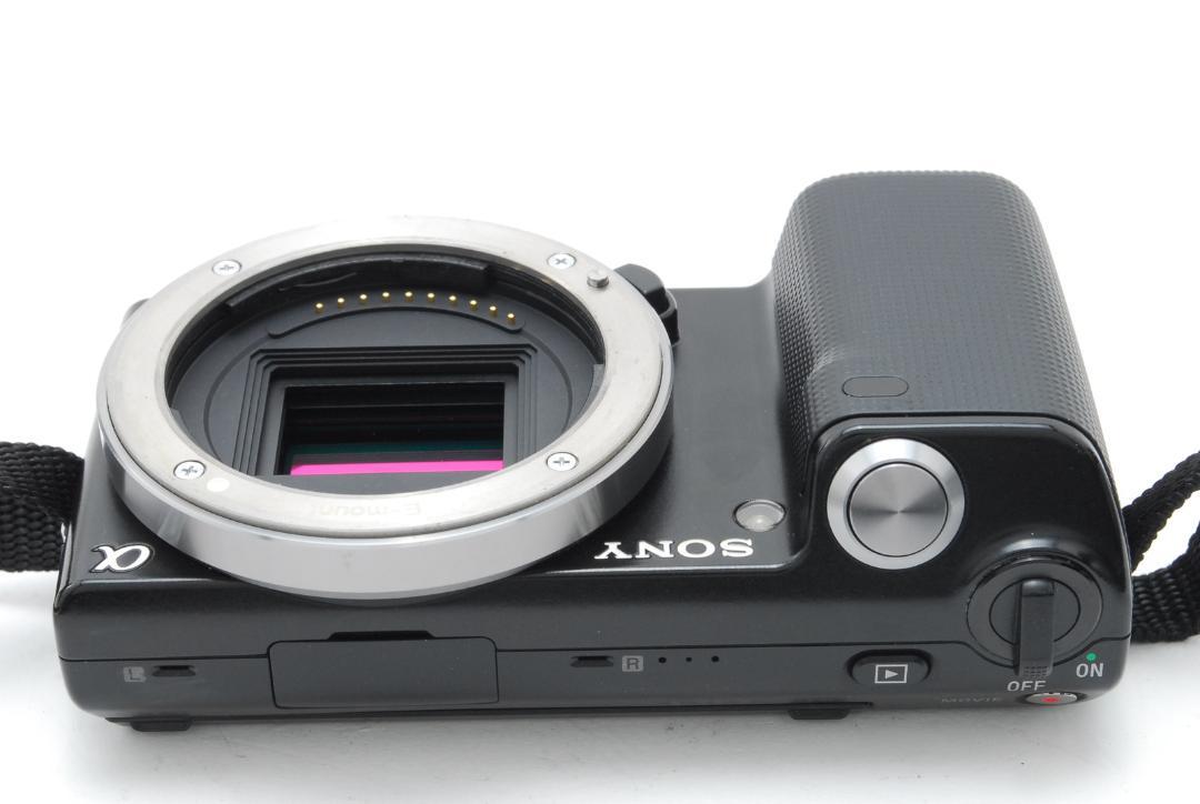 検品済み Sony Alpha NEX-5 ブラック ケース、フード付 #27