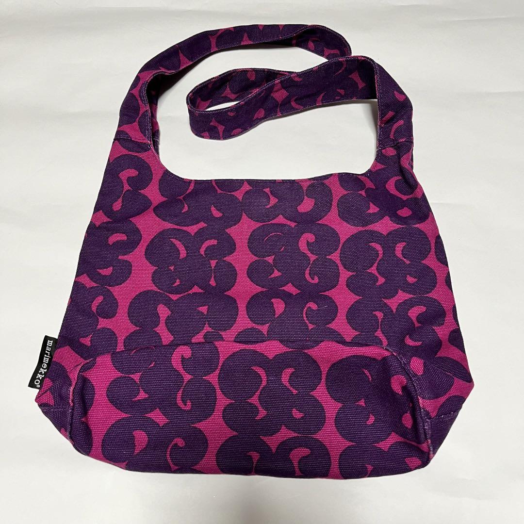 豪華 marimekko ワンショルダーバッグ 鞄 紫 ピンク - メルカリ バッグ