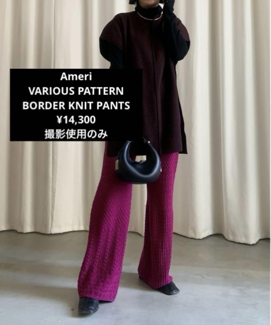 Ameri VARIOUS PATTERN BORDER KNIT PANTS 4,923円