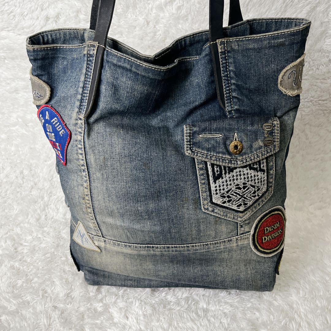 ✨入手困難✨ ディーゼル トートバッグ パッチワーク A4 ヴィンテージ加工