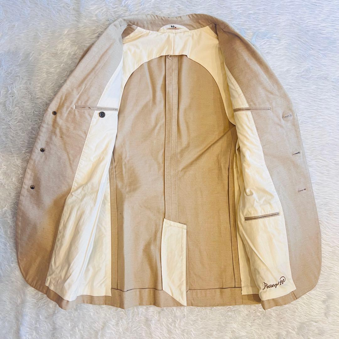 美品✨45R コットンツイード　ジャケット　日本製　ベージュ　秋冬　2