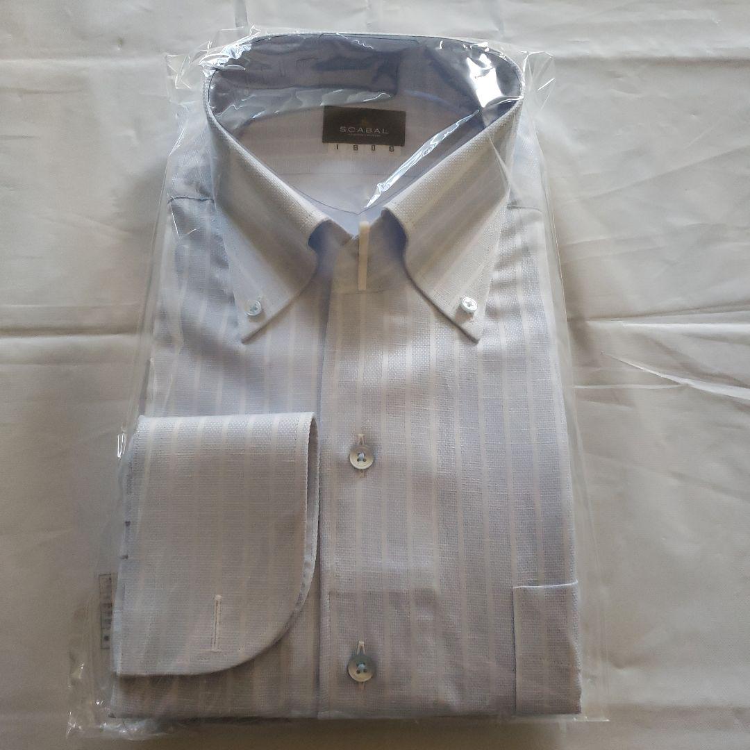 未使用　SCABAL ストライプ ドレスシャツ 1806　オーダーシャツトップス