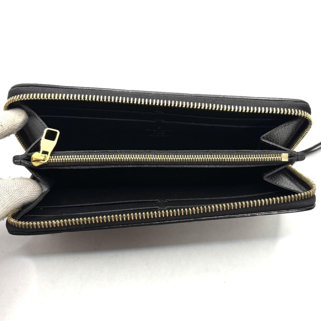 【美品】ルイヴィトン　アンプラント　ポルトフォイユクレマンス　長財布　ブラック