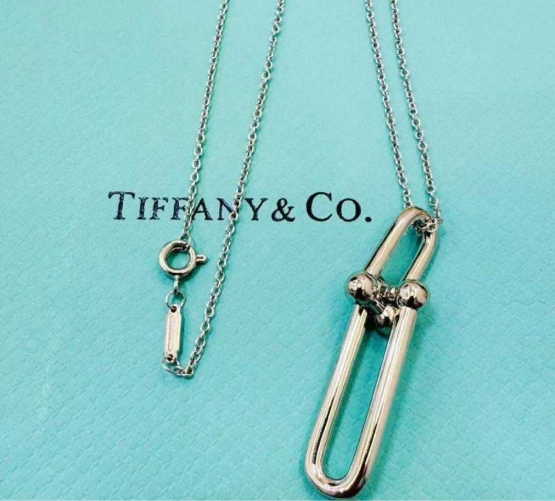 Tiffany & Co. 細長 リンク ペンダント スターリングシルバー