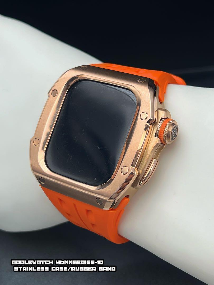 ローズ　46mm シリーズ10 ステンレスケース　ベルト　アップルウォッチ