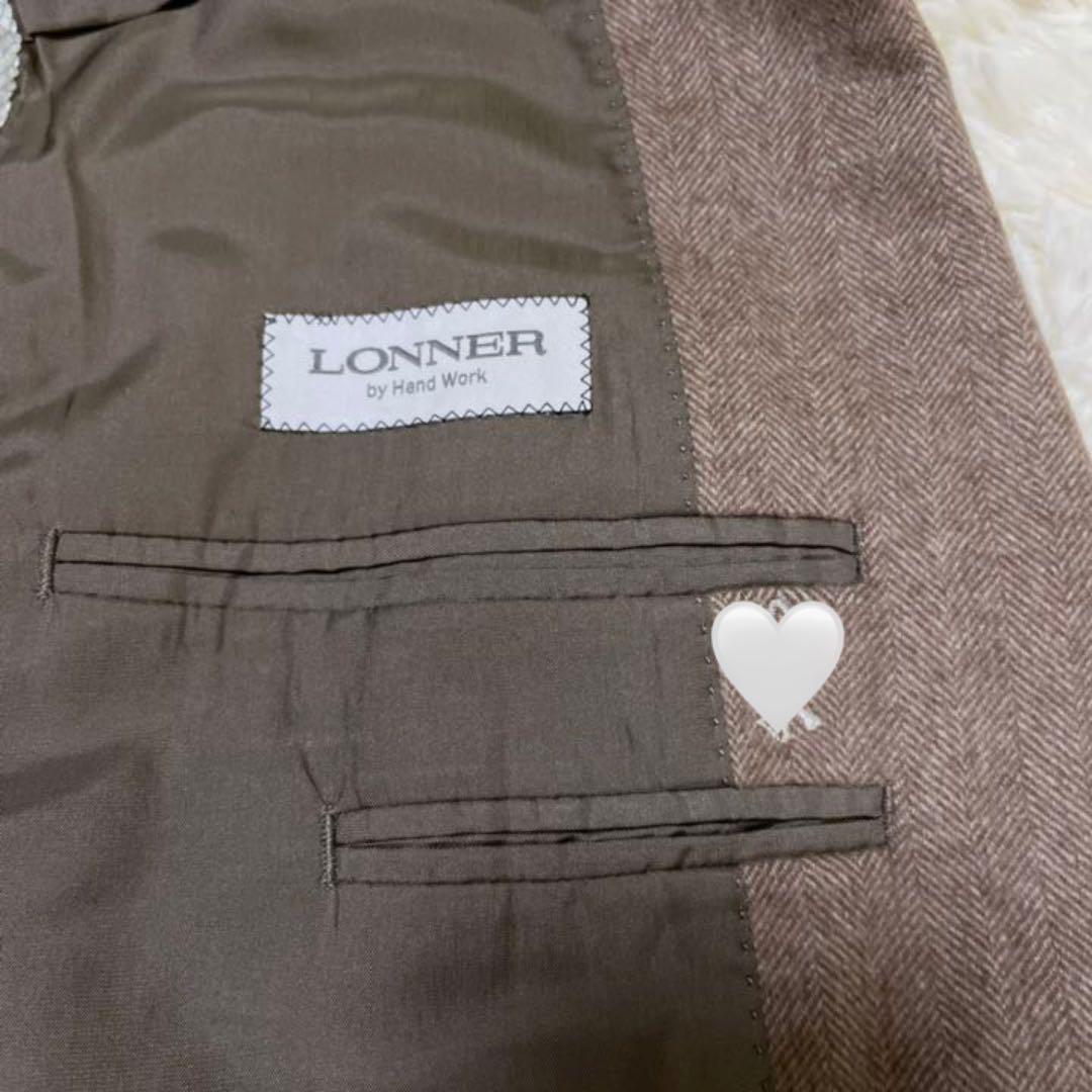 ロンナー カシミアジャケット ヘリンボーン柄 日本製 CIAls-m96500836701 LONNER メンズ 安い