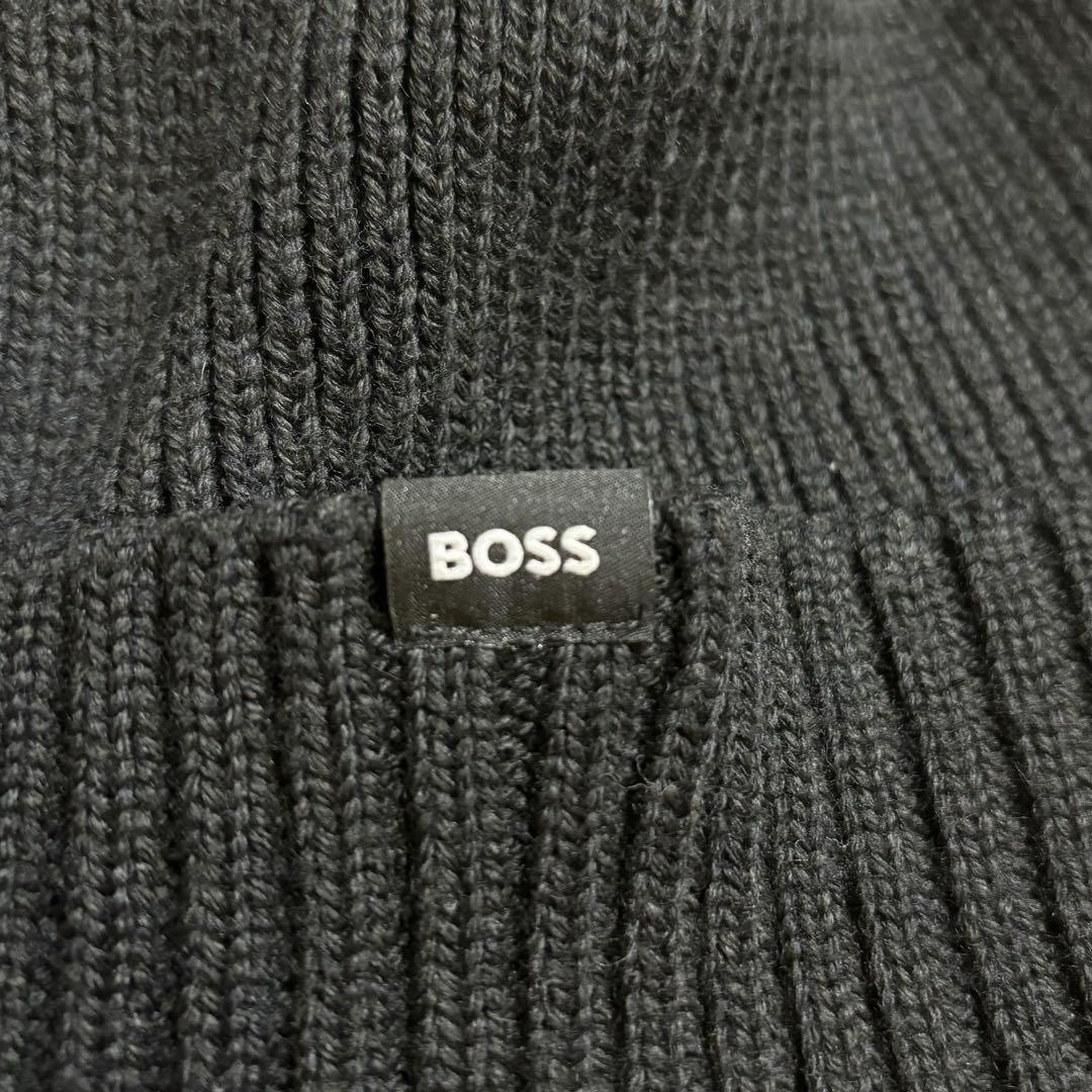 Hugo boss 黒ビーニー