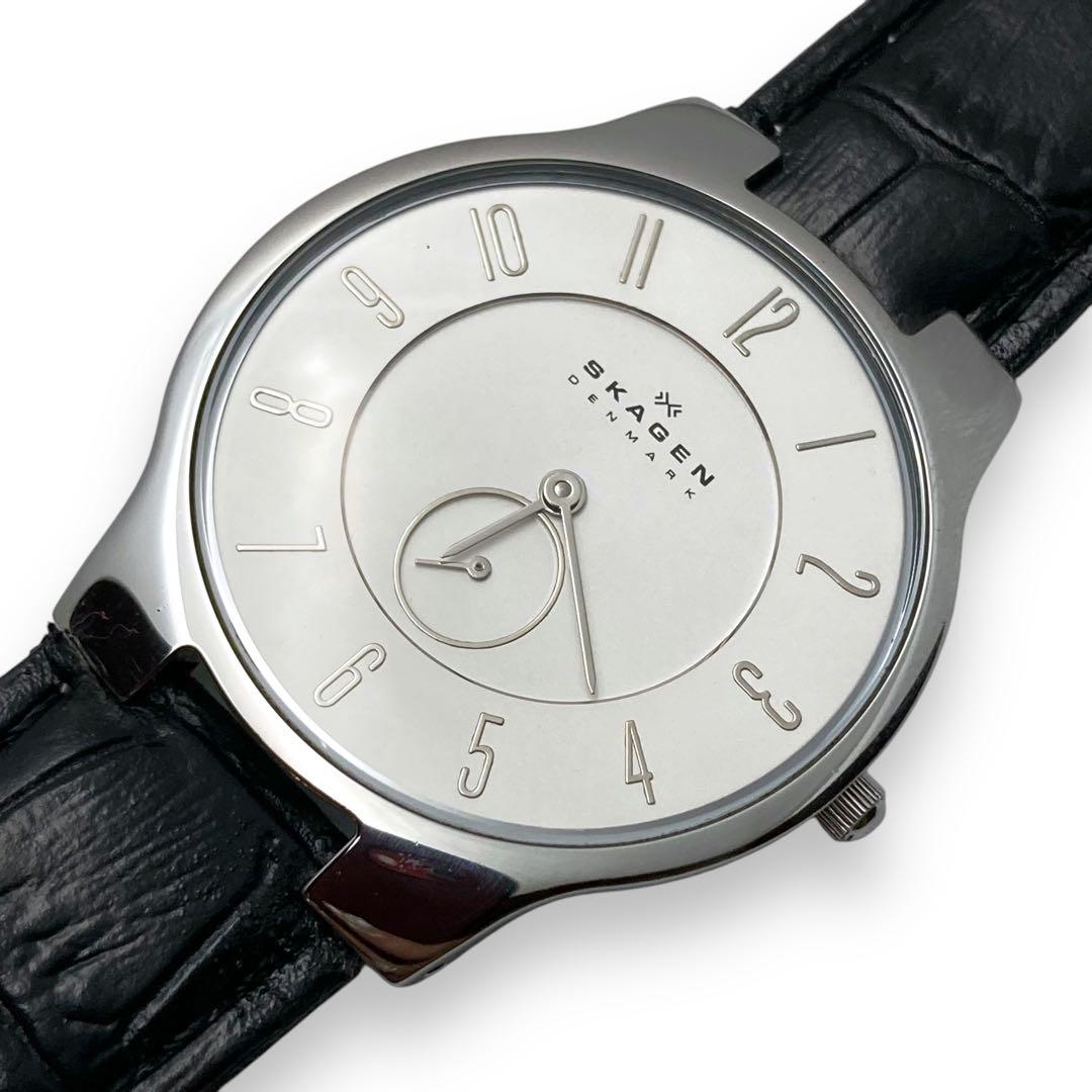 Ⴤ1127ꕤ極美品 SKAGEN スカーゲン 腕時計 スモセコ 3針