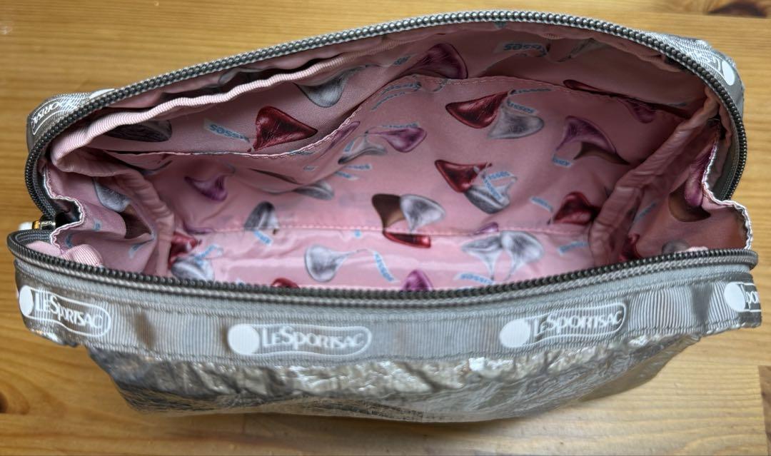レスポートサック　Kisses キスチョコ　シルバーポーチ　ハーシーズ　極美品