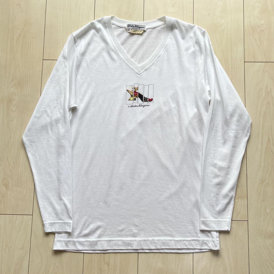 サルヴァトーレフェラガモ カットソー 長袖 Vネック XS
