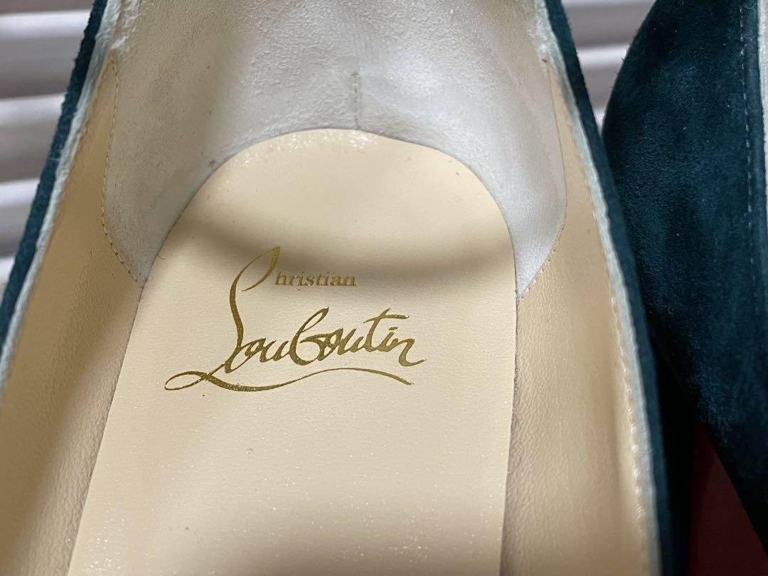 ルブタン ヒールパンプス 緑系 37 中古美品