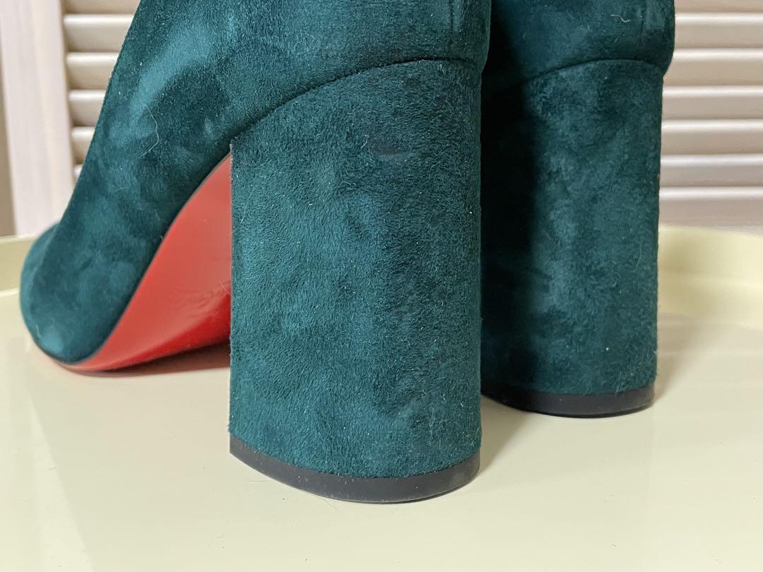 ルブタン ヒールパンプス 緑系 37 中古美品