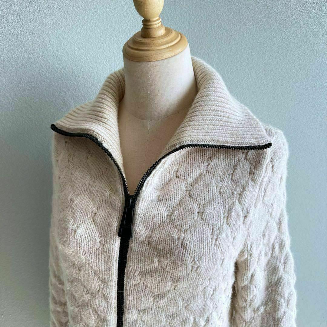 ZADIG&VOLTAIRE フルジップ　ハイネックニット　アルパカ混　S