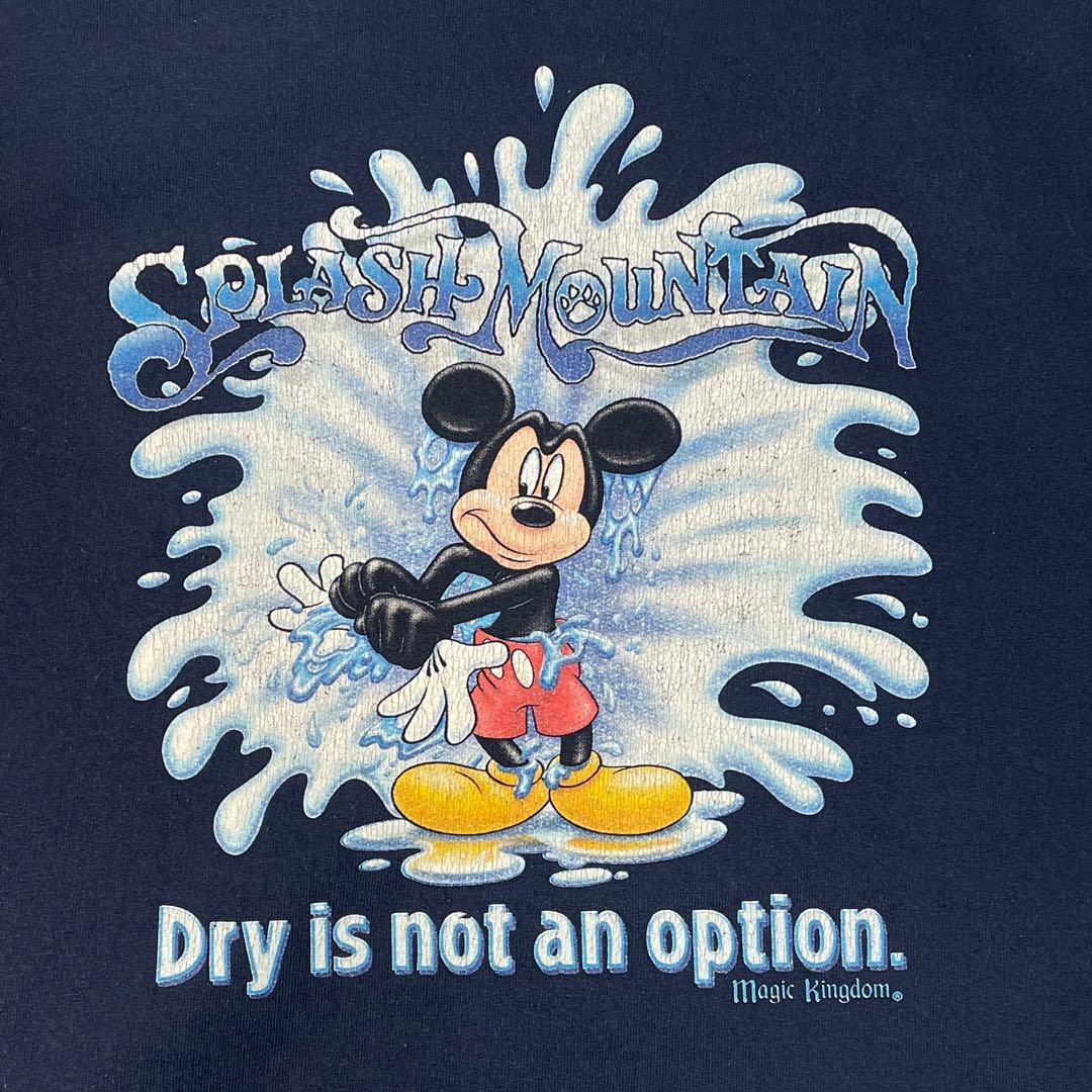 Y2K Disney スウェット 両面プリント ミッキー スプラッシュマウンテン