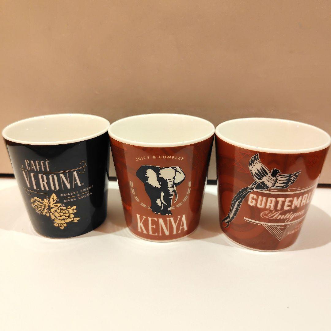 スターバックス非売品デミカップ３点セットカフェベロナケニアグアテマラ