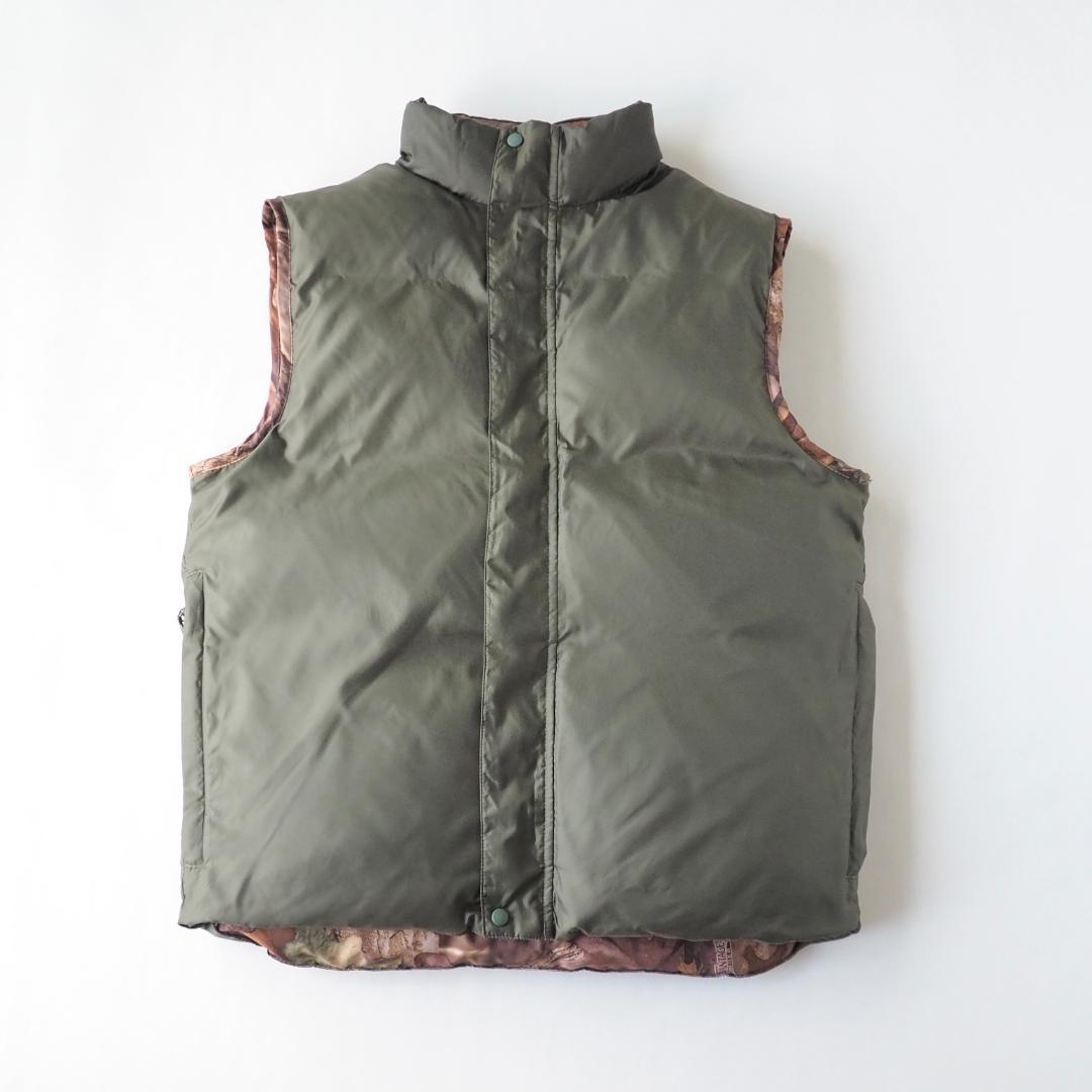 エルエルビーン　ダウンベスト　リバーシブル　カーキ×ベージュ　美品 エルエルビーン ダウンベスト リバーシブル カーキ×ベージュ 美品