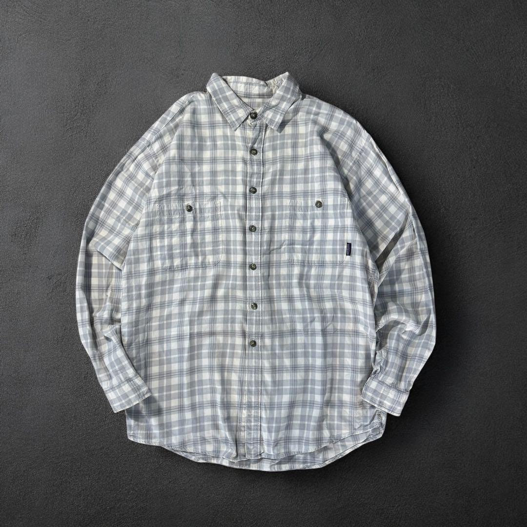 patagonia 90s ポルトガル製 plaid コットンチェックシャツ
