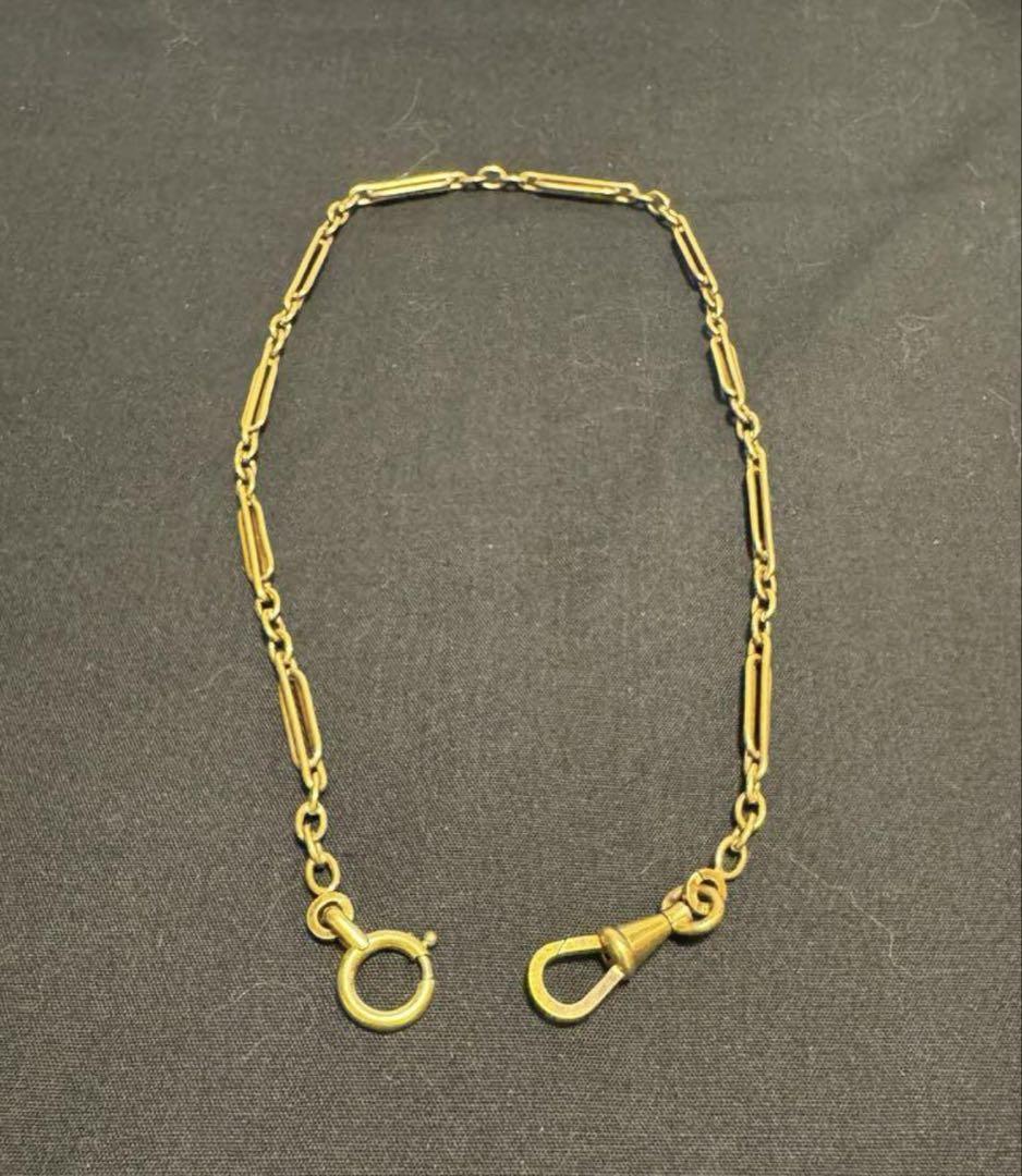 フランス　アンティーク　金バリ　立体感あるチェーン③