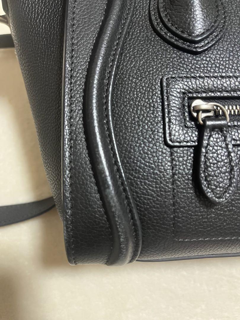 CELINE ブラックレザー ショルダーバッグ