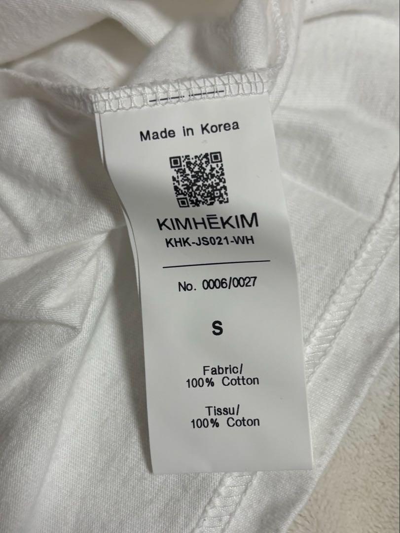 kimhekim キムへキム★ハートロゴ★Tシャツ　S白ホワイト