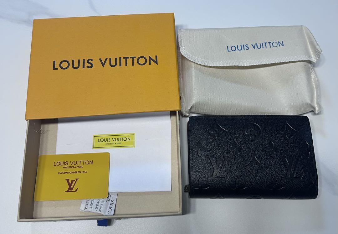 LOUIS VUITTON ルイヴィトン　ブラックレザー折り財布