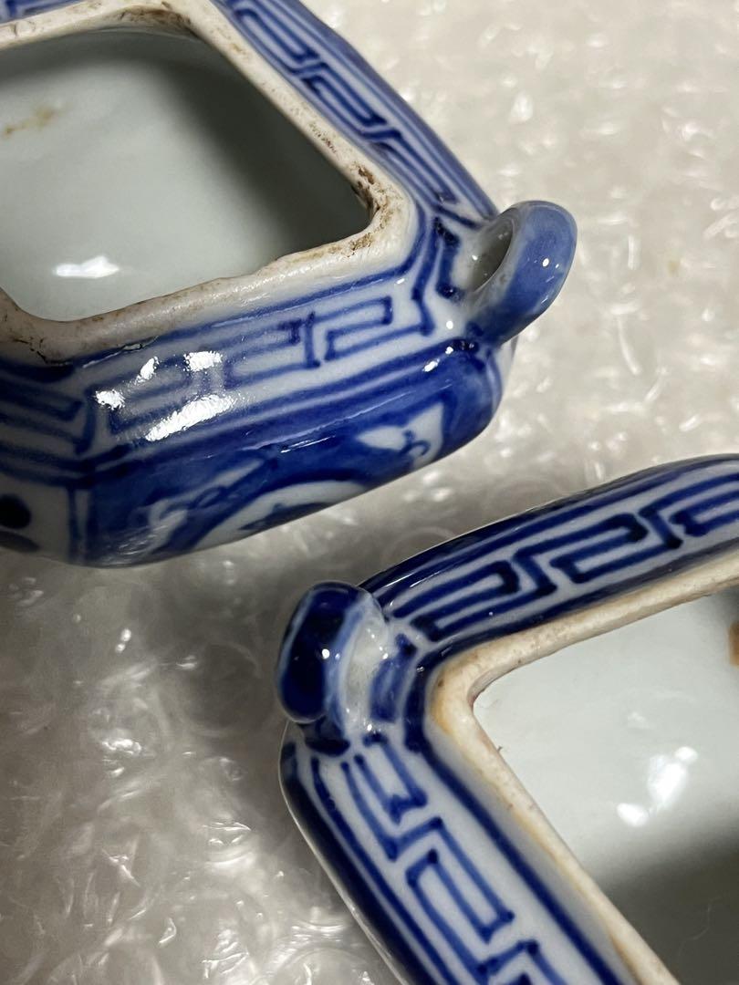 香炉　染付磁器