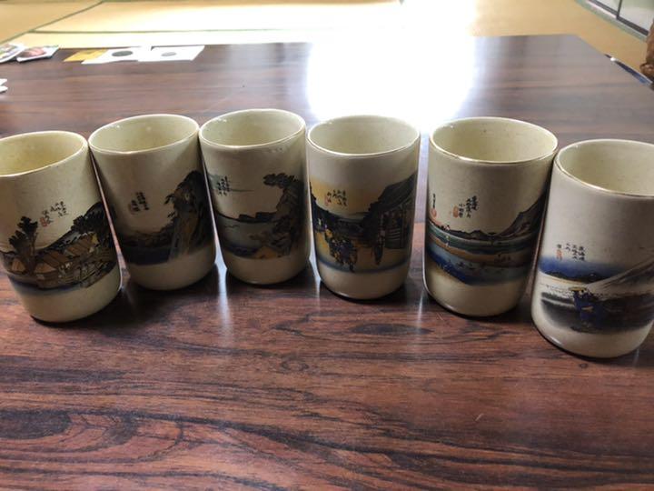東海道五十三次 湯呑 30客 画像3