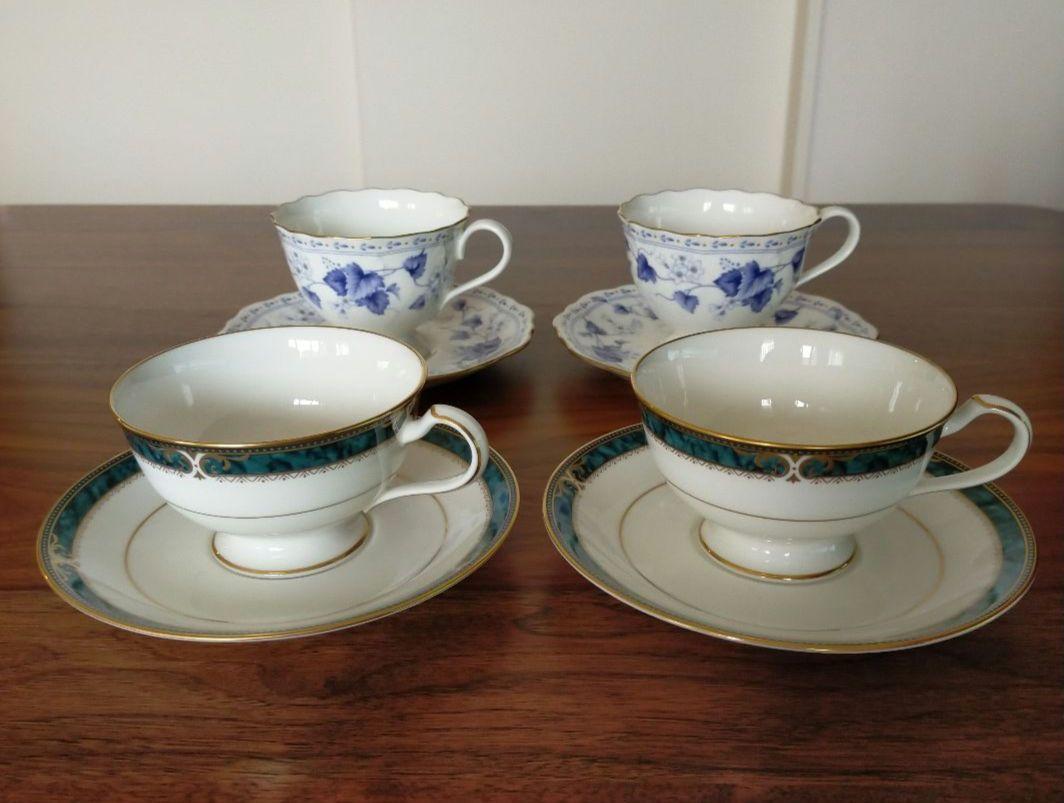 ノリタケ＆ナルミペアカップ＆ソーサーNoritake NARUMI