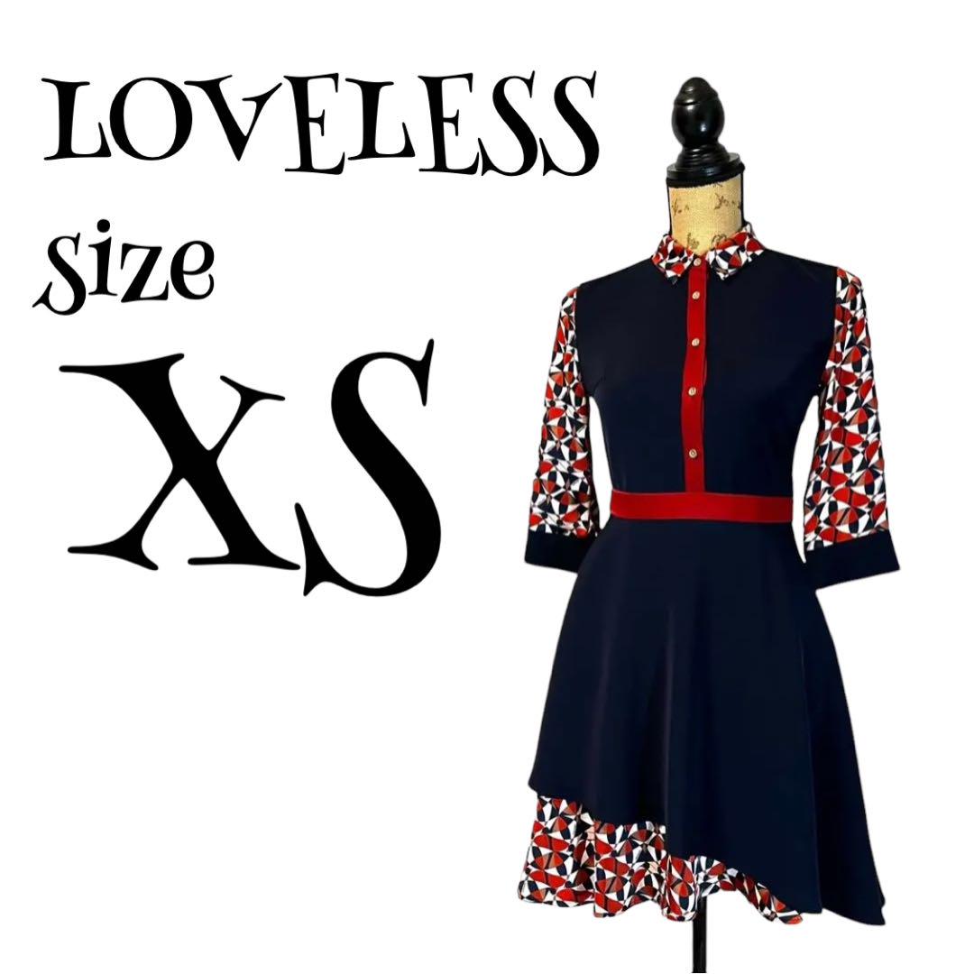 【美品】【34】LOVELESS♡ラブレス アシメトリーワンピース レディース