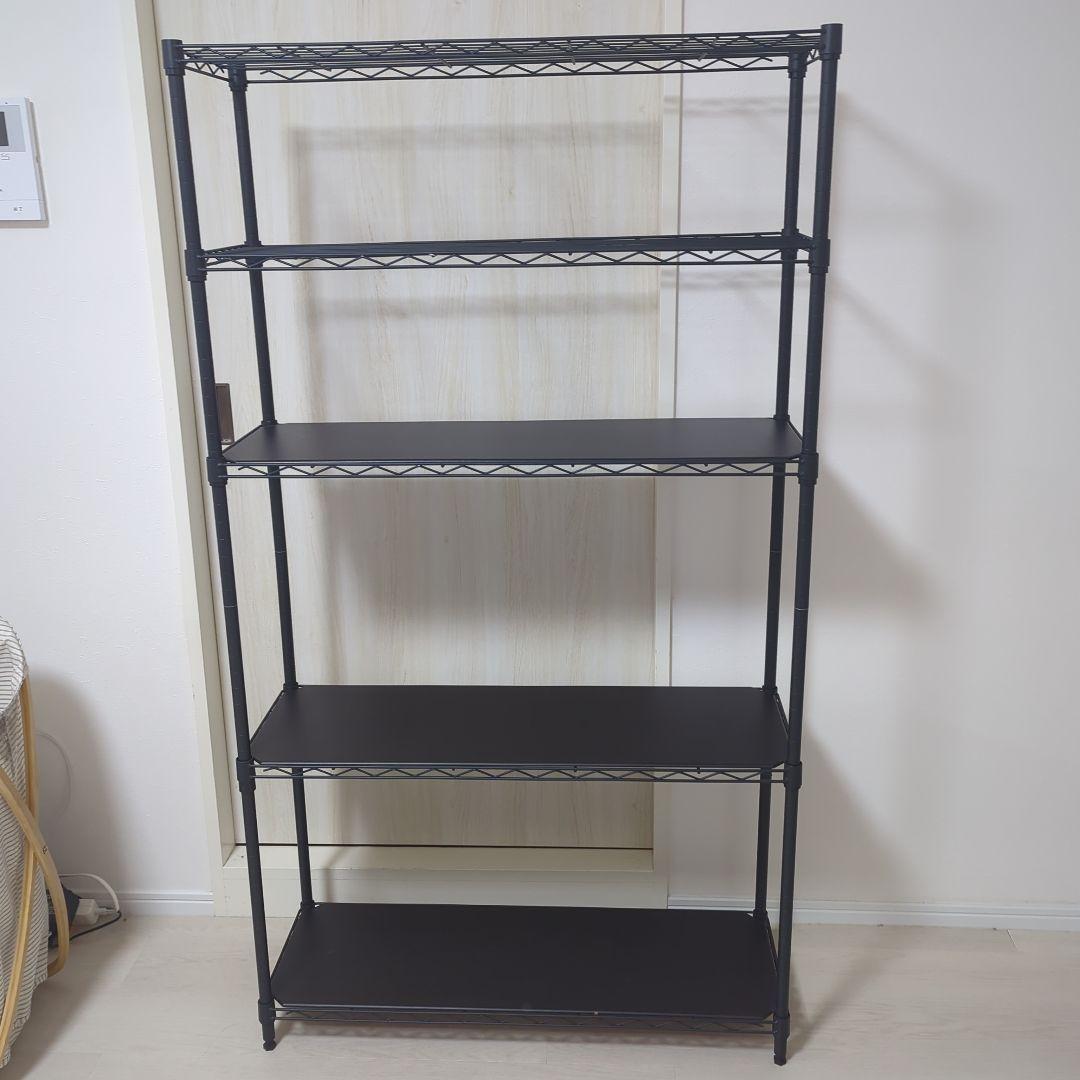 ニトリ スチールラック(STANDARD 幅85cm 4段 ダークグレー)