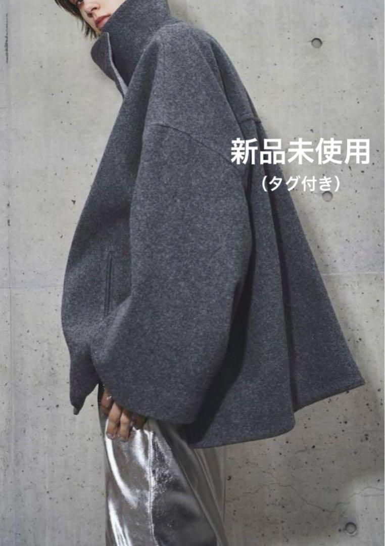 新品 ELENDEEK エレンディーク ケープスタンドカラーコート