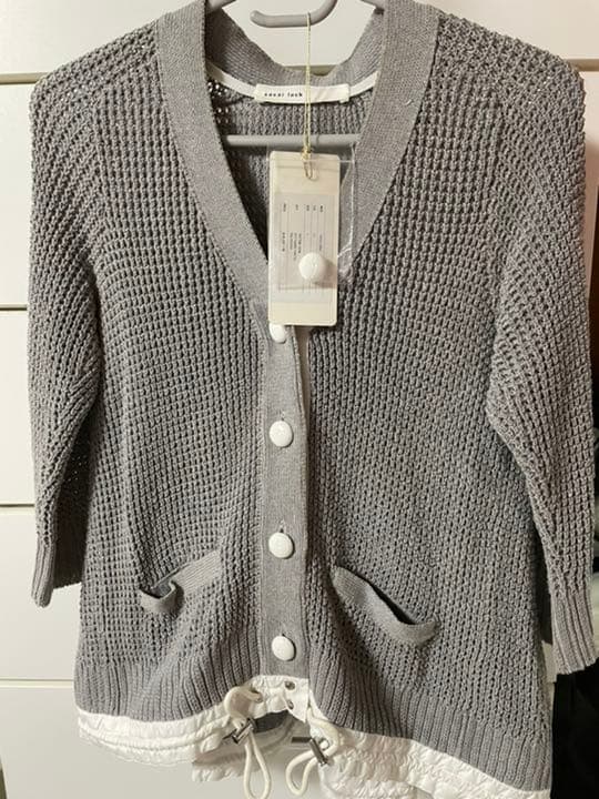 sacai luck サカイ ニットカーディガン グレー | contifarma.pe