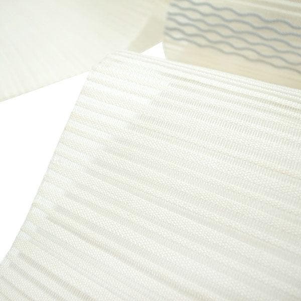 開き名古屋帯 八寸 京都 西陣 夏物 夏 絽綴れ アイボリー 中古 kp2109 B8625938059