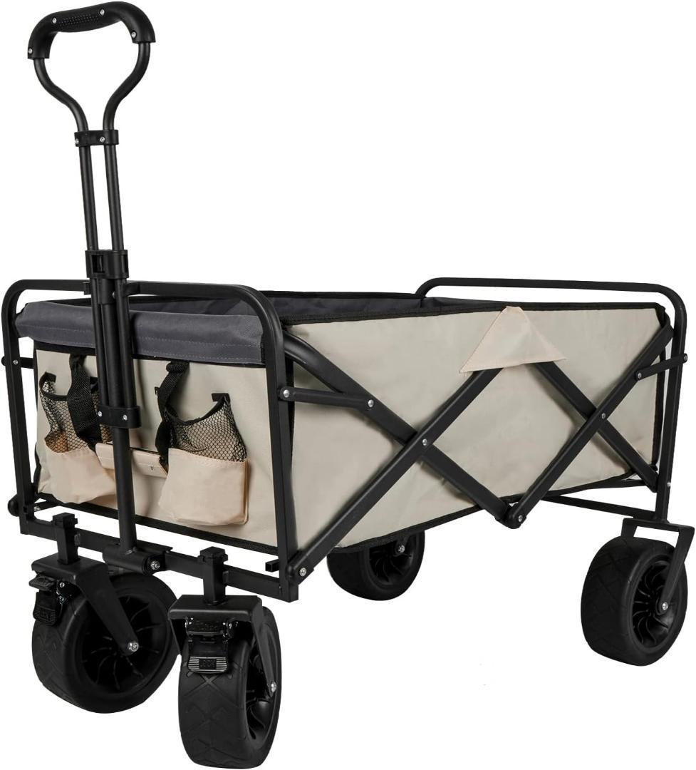 キャリーカート ワゴンカート アウトドアワゴン 耐荷重100kg 自立収納 a