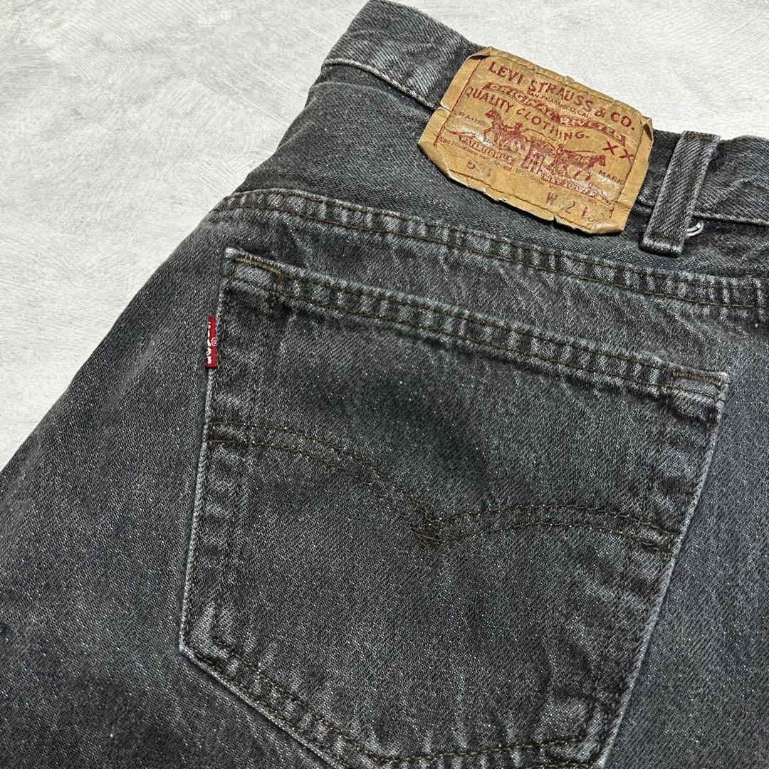 Levi's 90's 501 先染めブラックデニム USA製 32×32