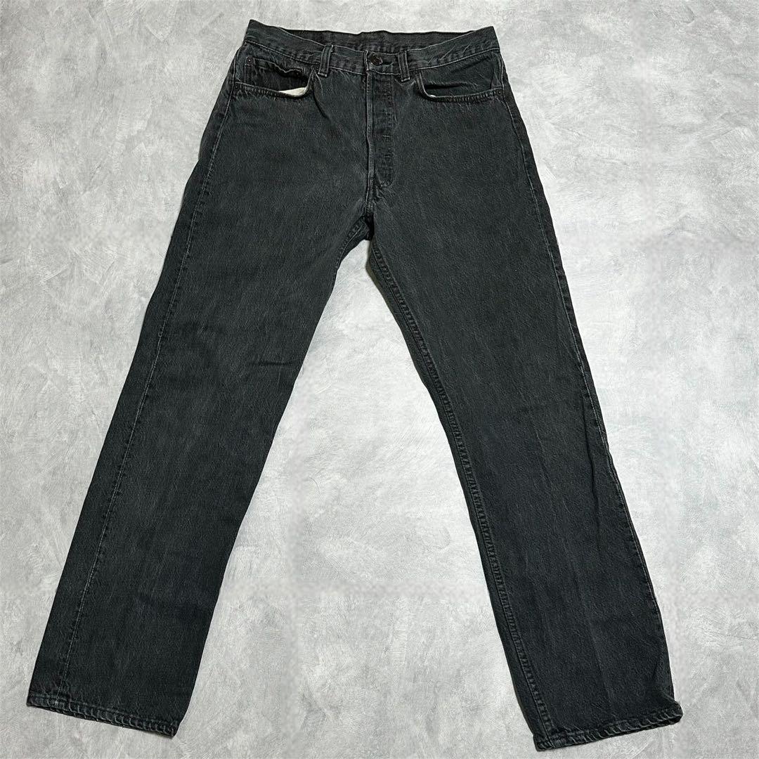 Levi's 90's 501 先染めブラックデニム USA製 32×32