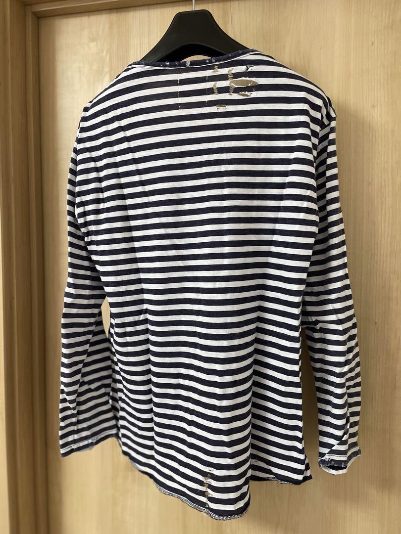 PABLO VINCI ダメージボーダーロングTシャツ サイズS