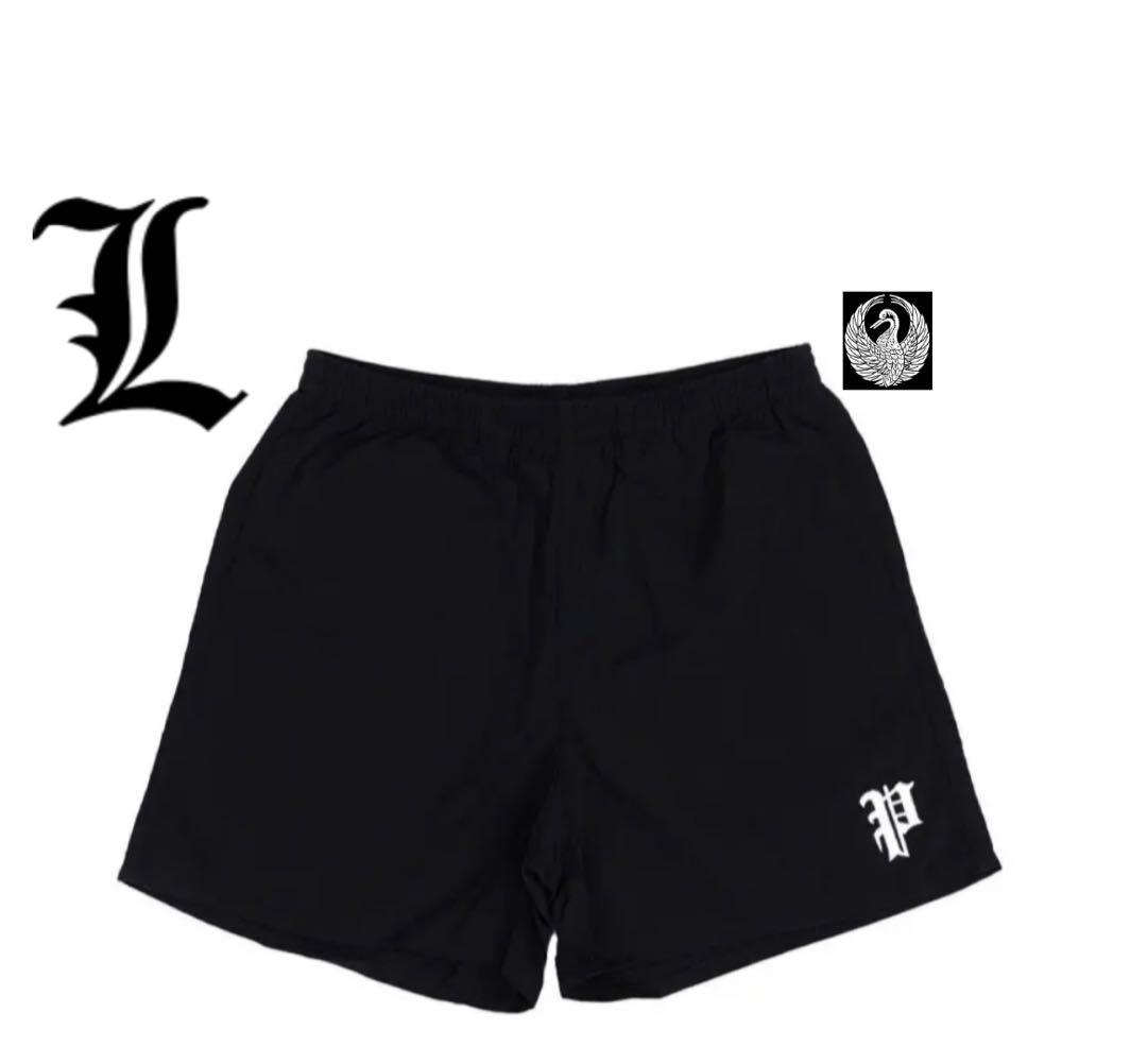 【PHATRNK✙ファットランク】 Old Pロゴ ハーフパンツ L 黒 画像1