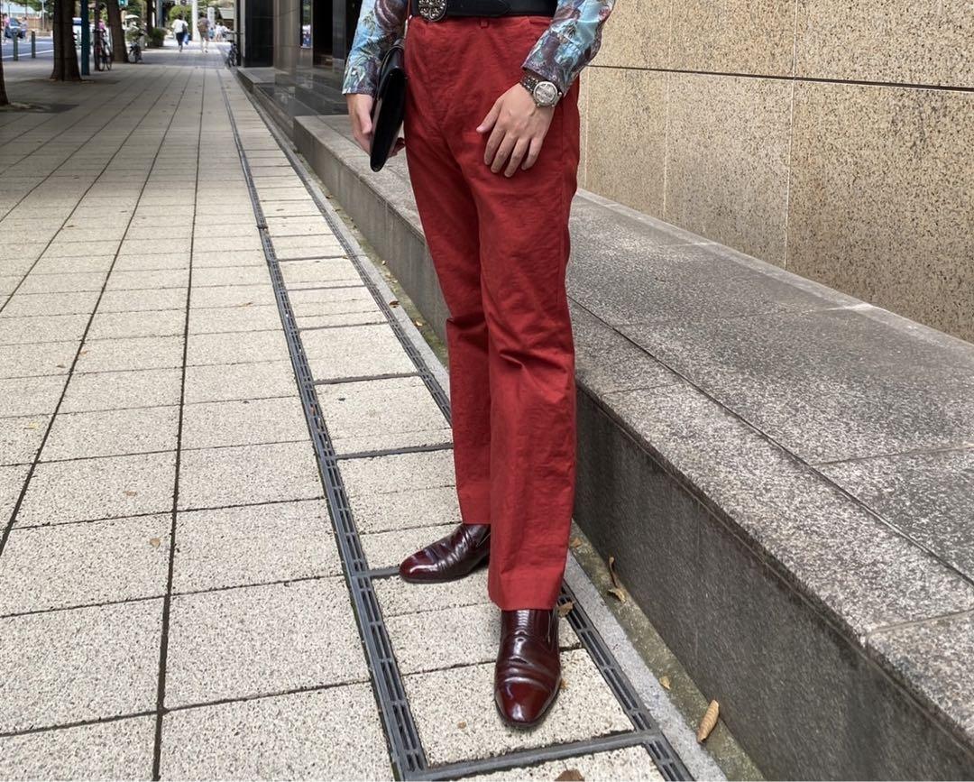 エトロ　ベルボトムジャガードフレアパンツ