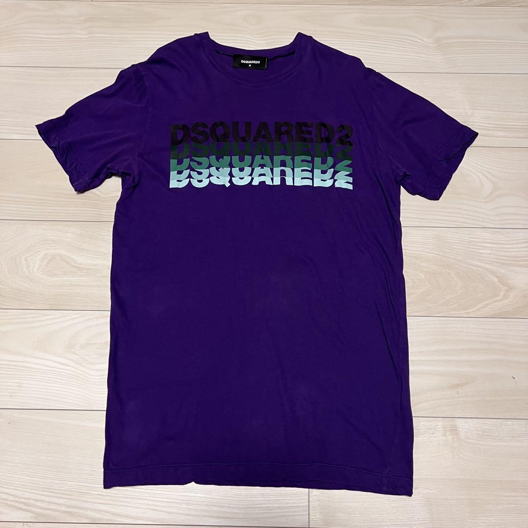ディースク　Tシャツ　トップス　パープル　紫　M