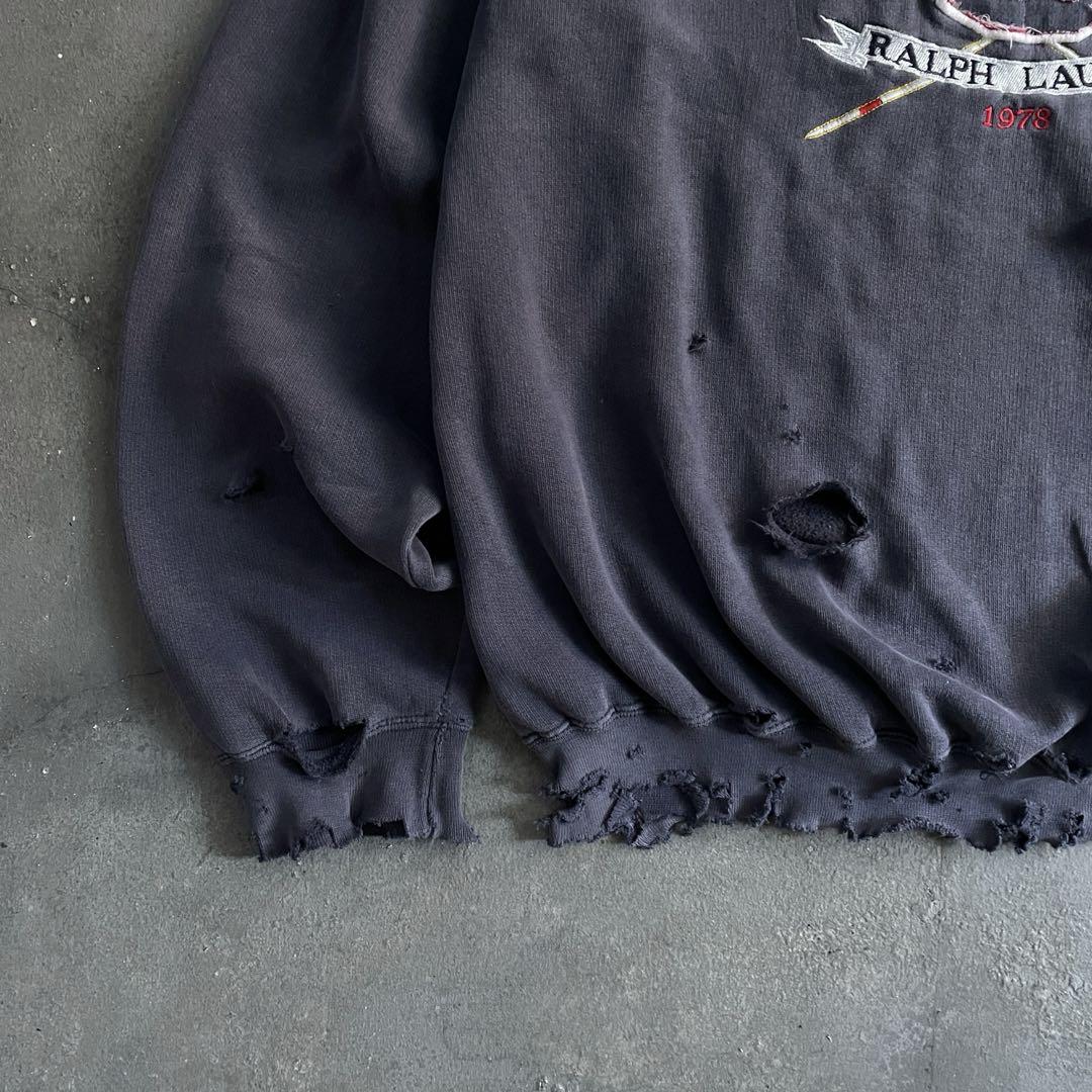 90s POLO Ralph Lauren ボロ スウェット 鬼フェード 90's RalphLauren☆退色☆“鬼フェード☆ boro sweat - メルカリ