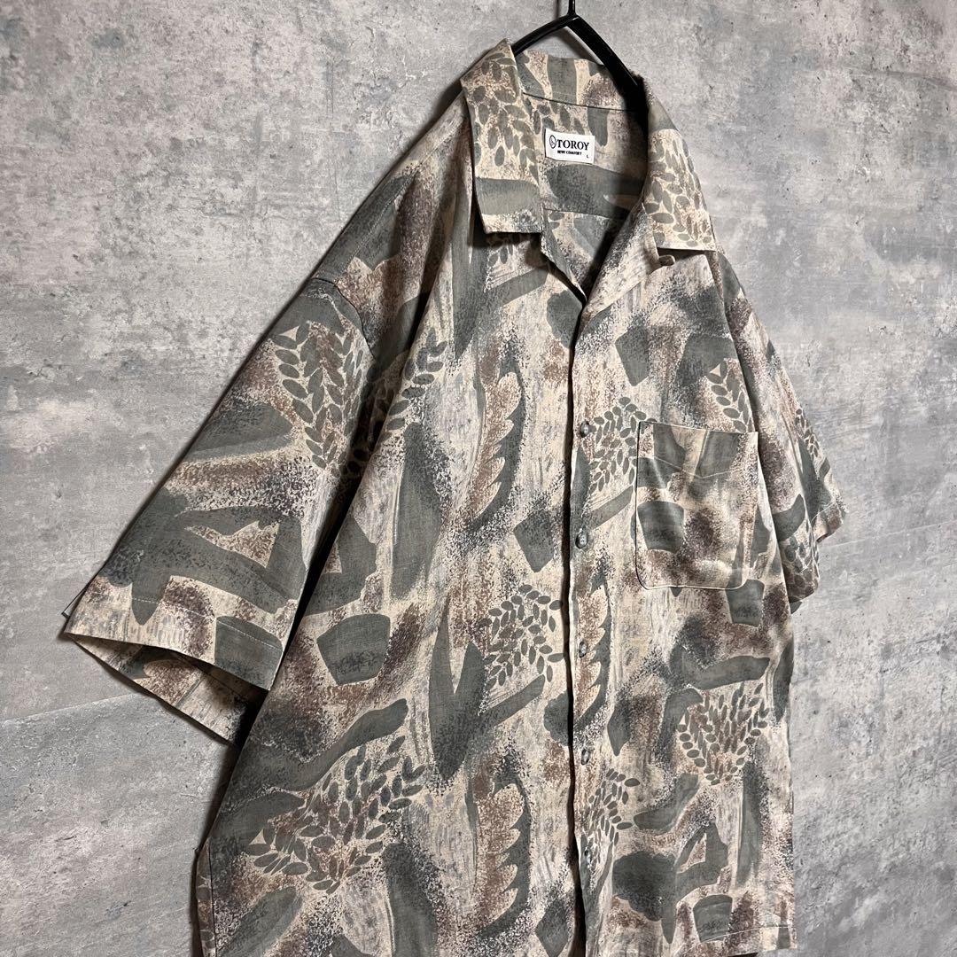 VINTAGE - No.1549 VINTAGE 古着 シアーシャツ オープンカラー