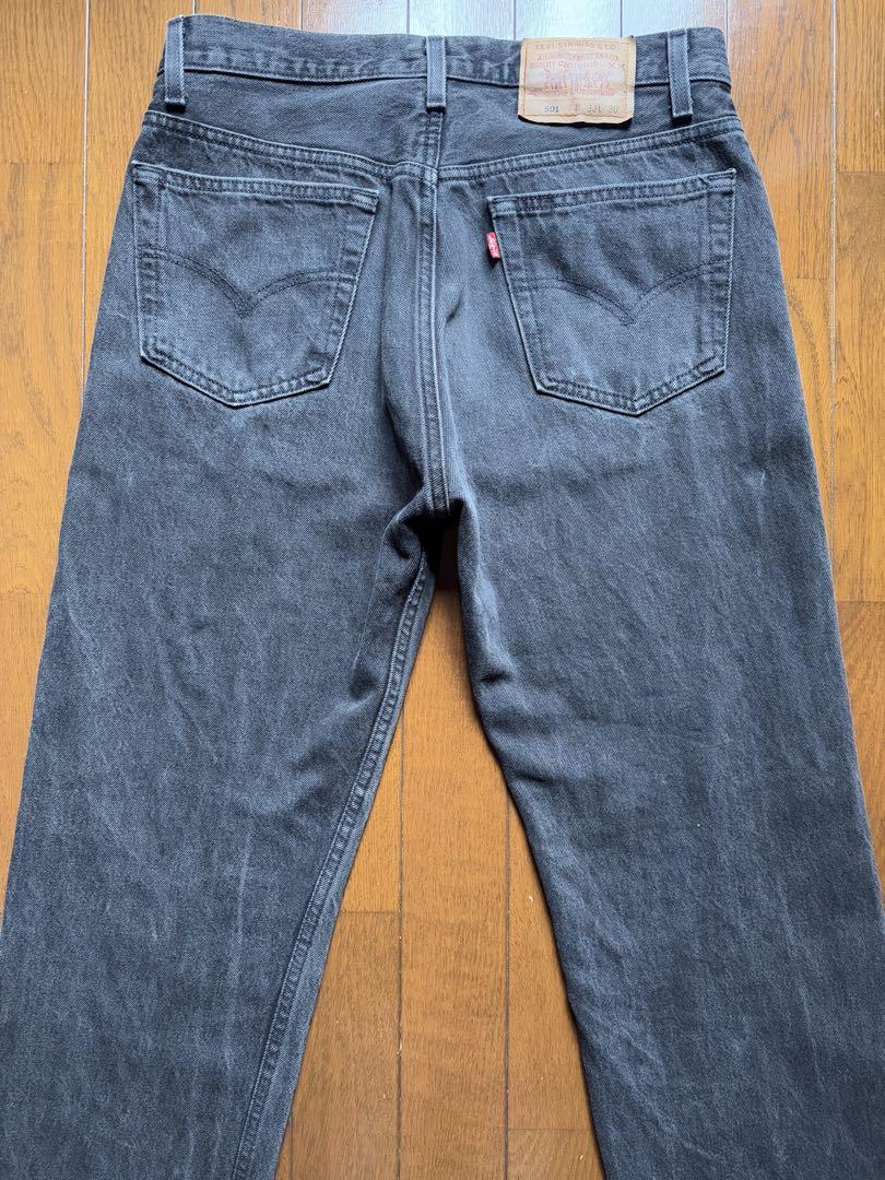 希少【90s】Levi's 501 USA製 後染めブラック W33 L30