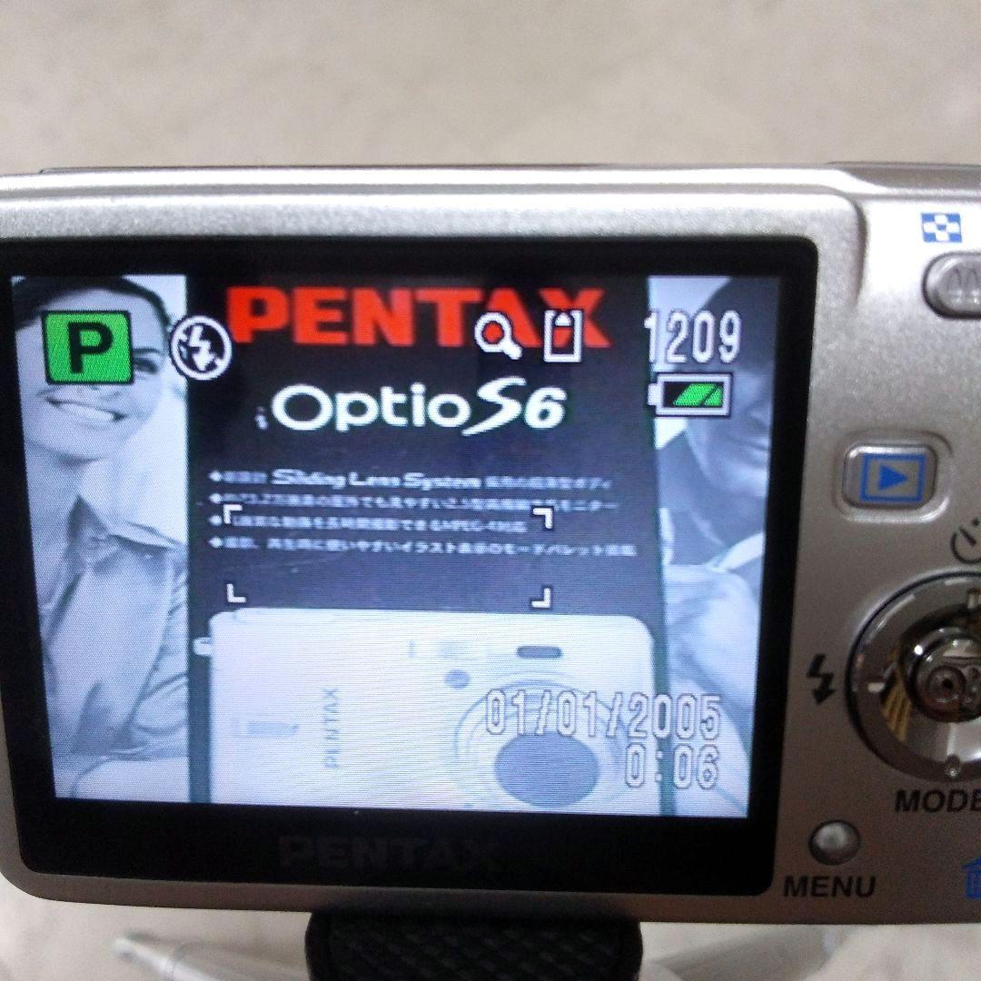 撮影例有 お買得 PENTAX optio s6 動作確認 充電器、バッテリー付