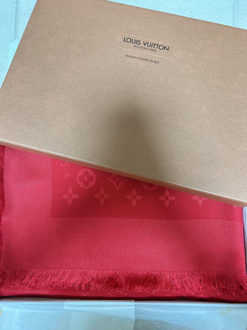 LOUIS VUITTON 赤 モノグラム ストール - メルカリ