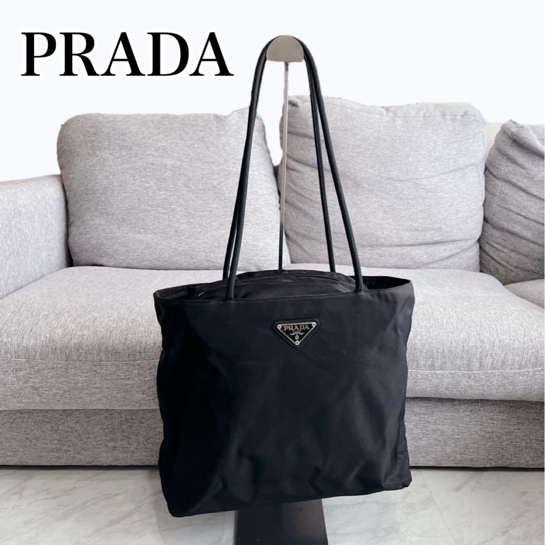 人気の新作 大人気] プラダ 三角プレート トートバッグ ハンドバッグ PRADA バッグ